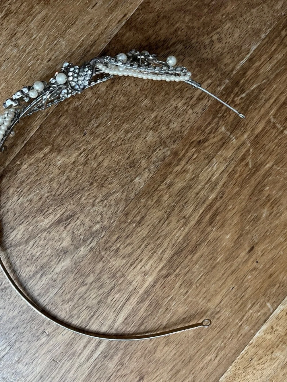 BHLDN Bridal Rhinestone & Pearl Headband